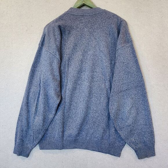 T2 by Tundra Men's Blue Henley Sweater L 100% Cotton Made in Canada - Picture 5 of 8